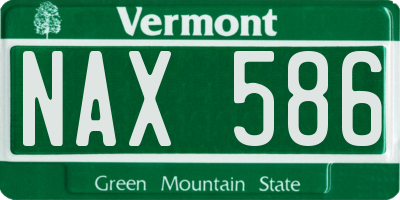 VT license plate NAX586