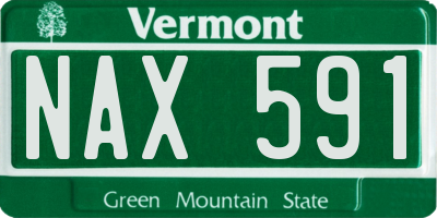 VT license plate NAX591