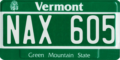 VT license plate NAX605