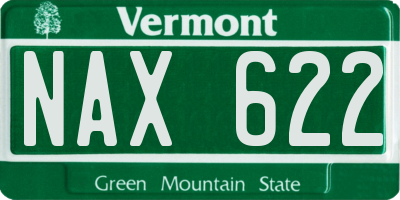 VT license plate NAX622