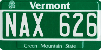 VT license plate NAX626