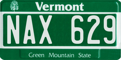 VT license plate NAX629