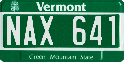 VT license plate NAX641