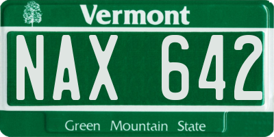 VT license plate NAX642