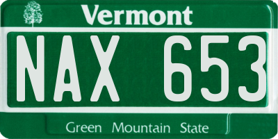 VT license plate NAX653