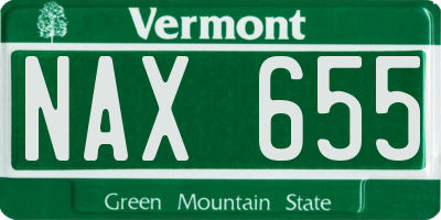 VT license plate NAX655