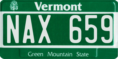 VT license plate NAX659
