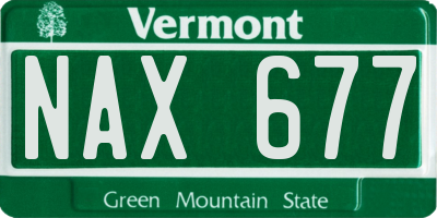 VT license plate NAX677