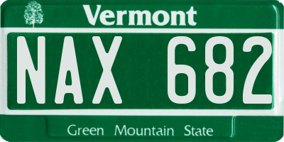 VT license plate NAX682