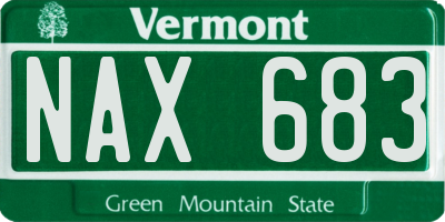 VT license plate NAX683