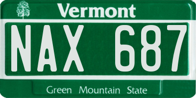VT license plate NAX687
