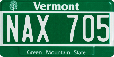 VT license plate NAX705