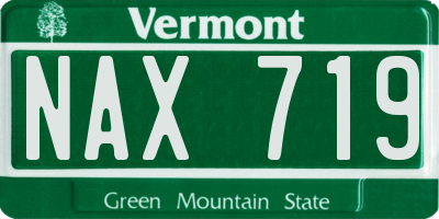 VT license plate NAX719