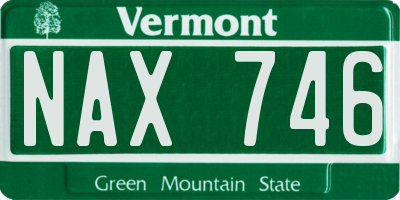 VT license plate NAX746