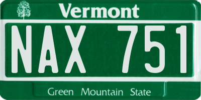 VT license plate NAX751