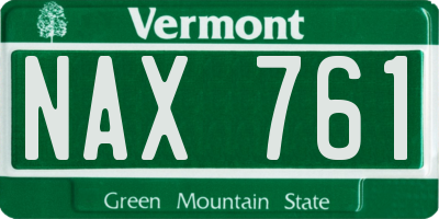VT license plate NAX761
