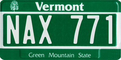 VT license plate NAX771