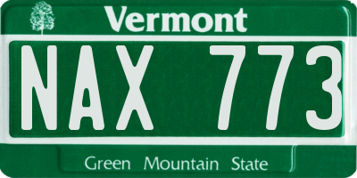 VT license plate NAX773