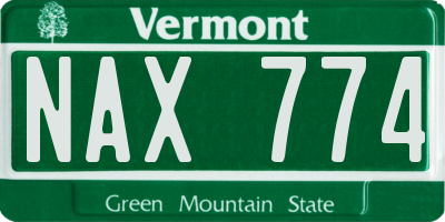 VT license plate NAX774