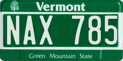 VT license plate NAX785