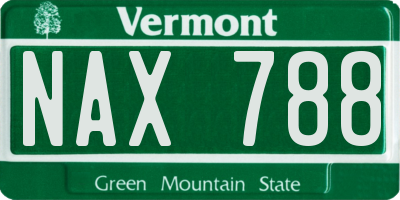 VT license plate NAX788