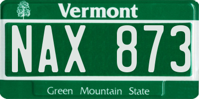 VT license plate NAX873