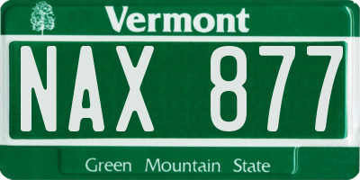 VT license plate NAX877
