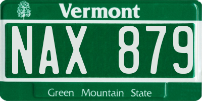 VT license plate NAX879