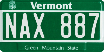 VT license plate NAX887