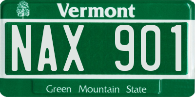 VT license plate NAX901