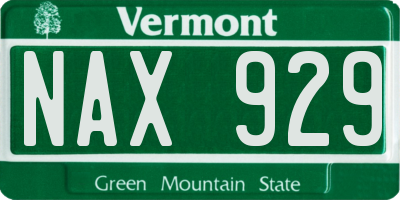VT license plate NAX929