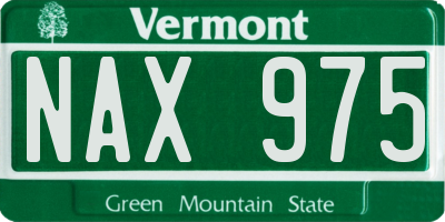 VT license plate NAX975