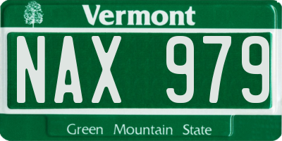 VT license plate NAX979
