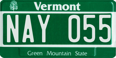 VT license plate NAY055