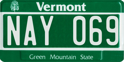 VT license plate NAY069