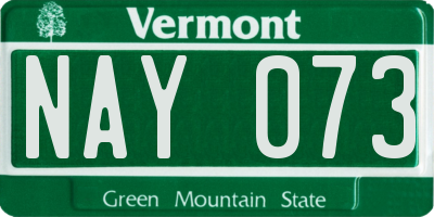 VT license plate NAY073