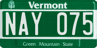 VT license plate NAY075