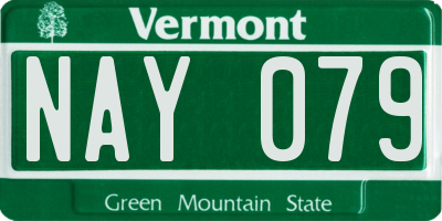VT license plate NAY079