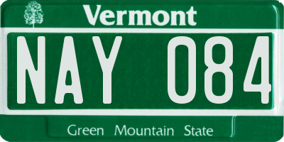 VT license plate NAY084