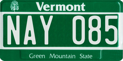 VT license plate NAY085