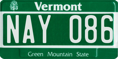 VT license plate NAY086