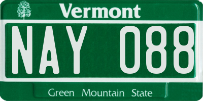 VT license plate NAY088