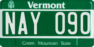 VT license plate NAY090