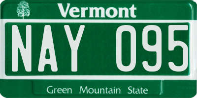VT license plate NAY095