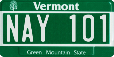 VT license plate NAY101