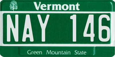 VT license plate NAY146