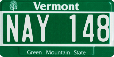 VT license plate NAY148