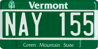 VT license plate NAY155