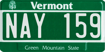 VT license plate NAY159