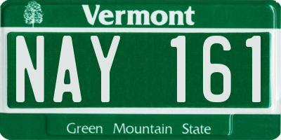 VT license plate NAY161